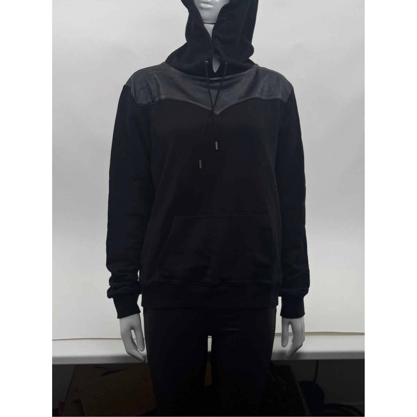 Saint Laurent Men's Black 396654 Pullover Hoodie Size L