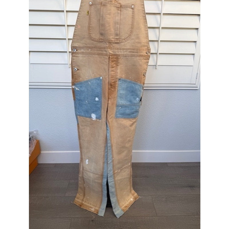 Gallery Dept. Distressed Panelled Carpenter Overalls – Size Large – Made in USA