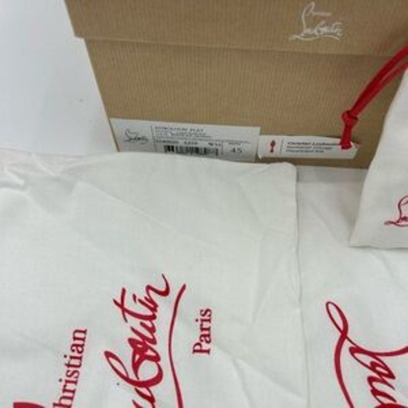 Christian Louboutin Mens Astroloubi, leather trimmed sneakers size 45