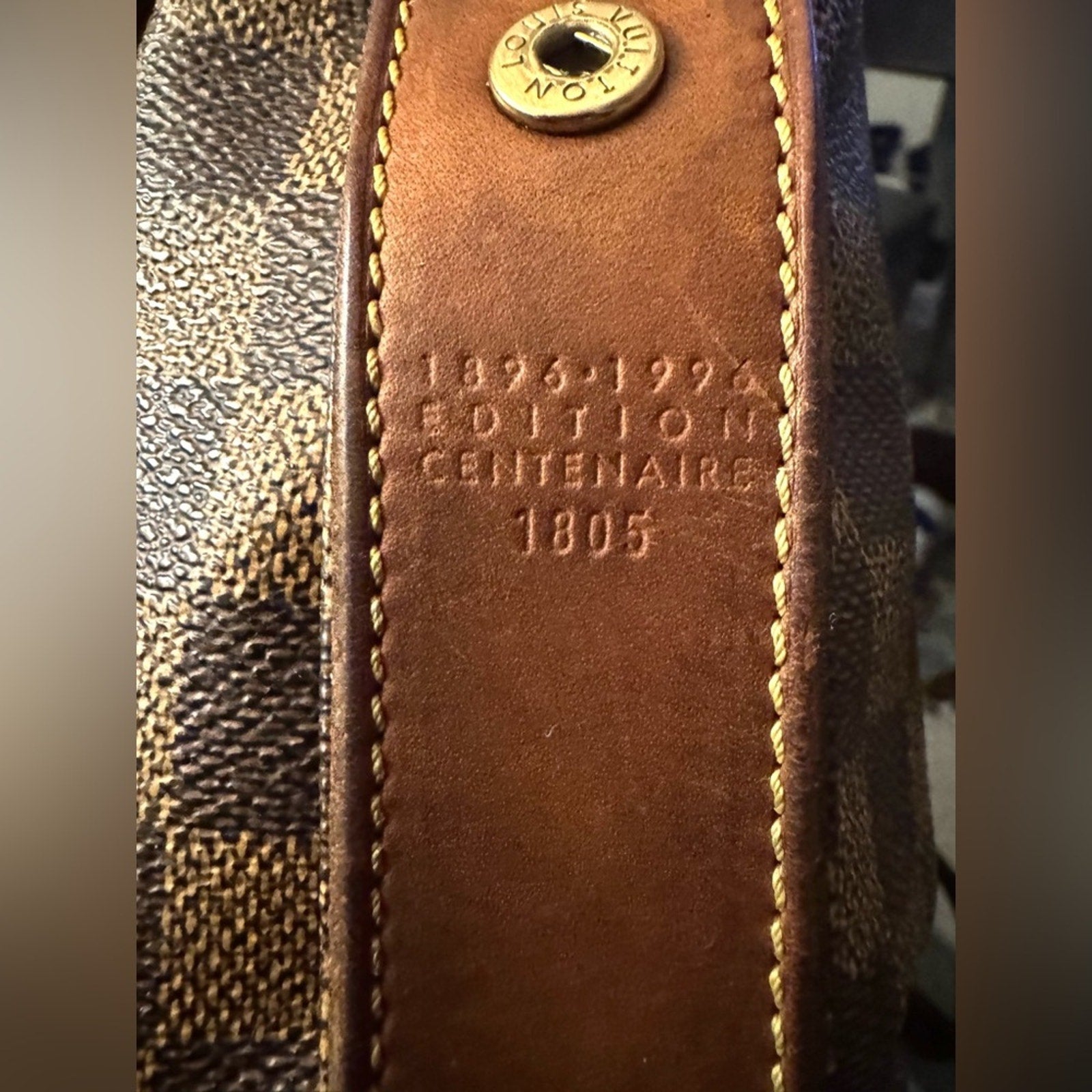 Louis Vuitton Damier Ebene Monogram Centenaire Special Edition Anniversary tote