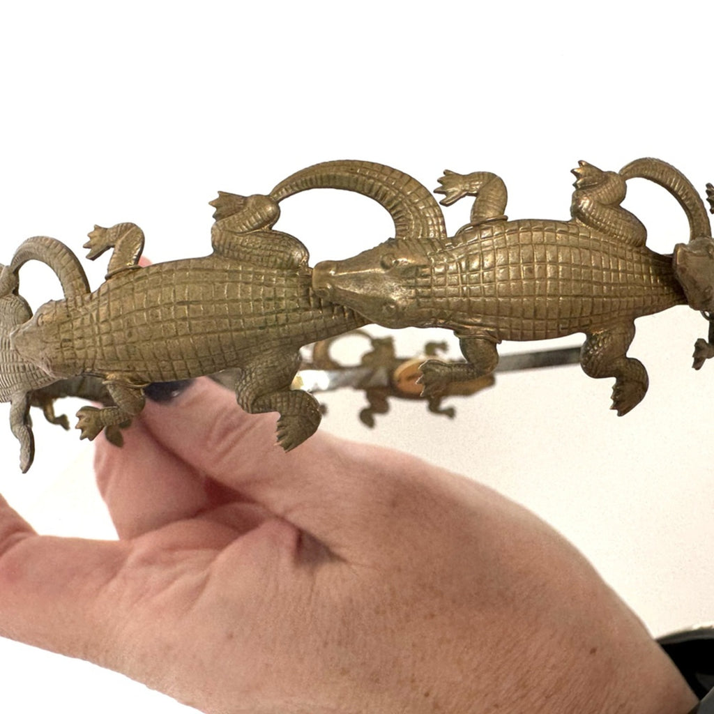 Eugenia Kim RARE HAND CAST bronze alligator headband bought at Henri Bendel, NYC