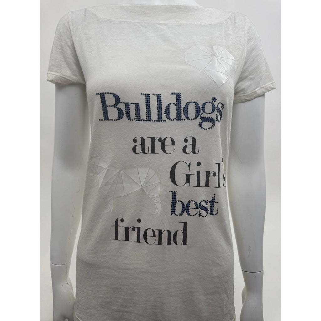 Emporio Armani “We Love Dogs” Issue #7 Bulldog Graphic Tee – NWT – Size 38