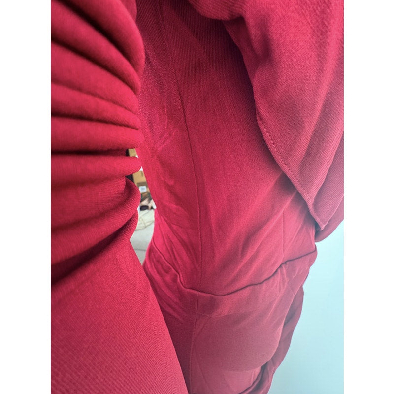 Gucci NWOT Red Gathered Dress Size XL Fits US 8/10 Made in Italy