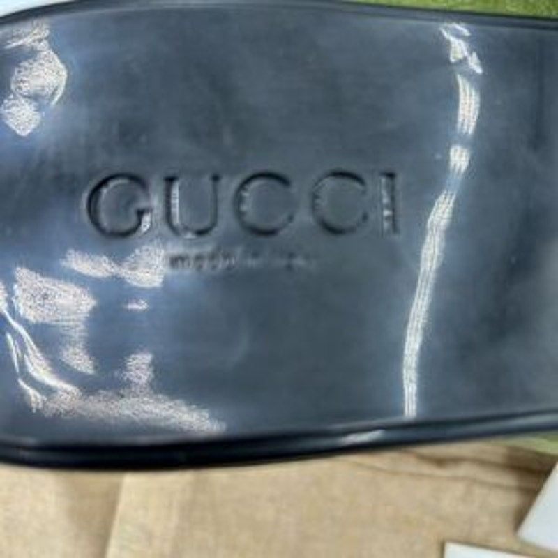 Women’s Gucci, rubber block, low heel slides, size 41 made in Italy