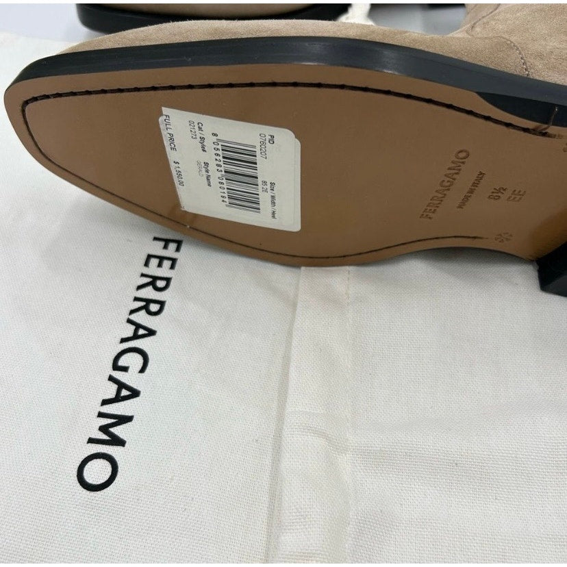 Men’s Salvatore Ferragamo suede Gerald ankle boots size 8.5 EE made in Italy