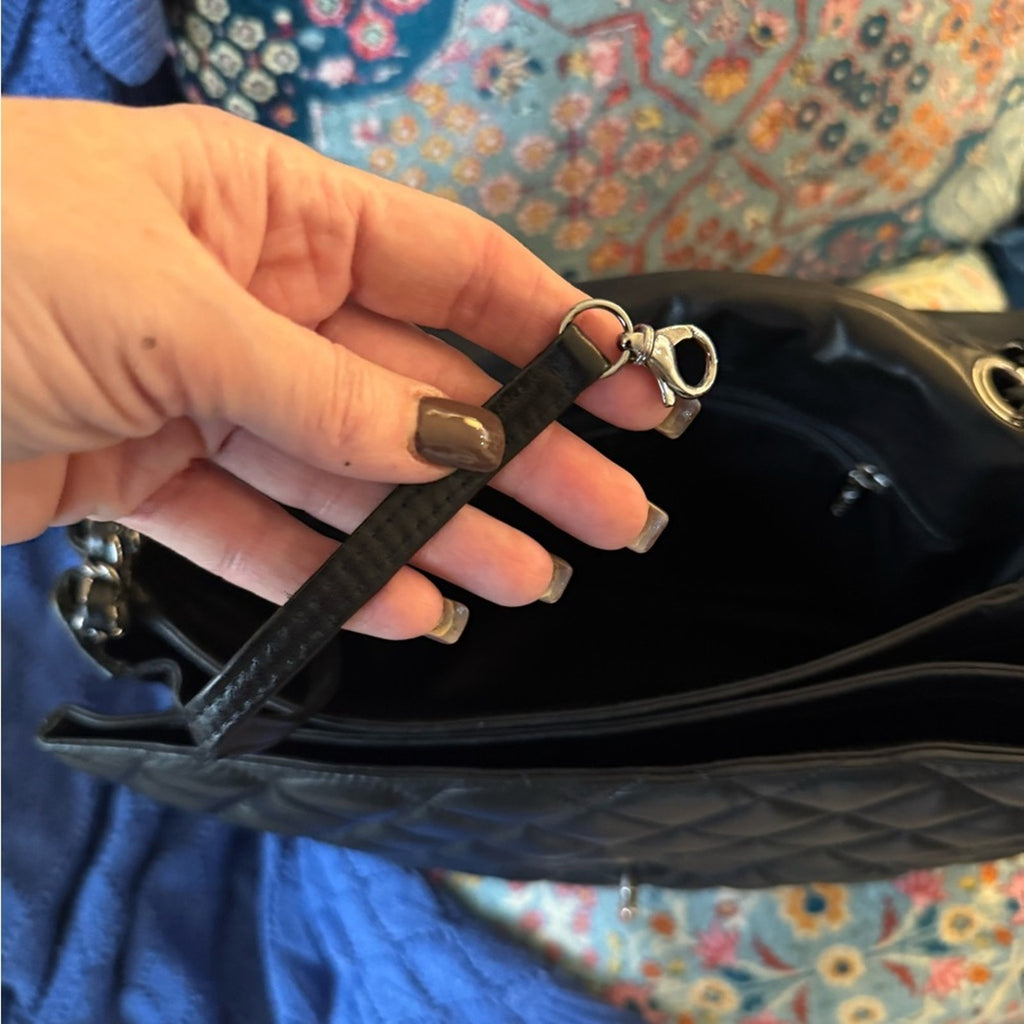 Chanel Special 3 slot flap Black Quilted wSilver Hardware employees only edition