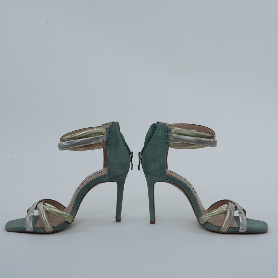 Charles David Women's Blue Electra Sandals Stiletto Suede Heels Size 8.5M