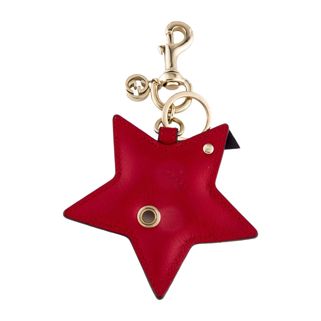 Gucci GG Supreme Star Coated Canvas Keychain