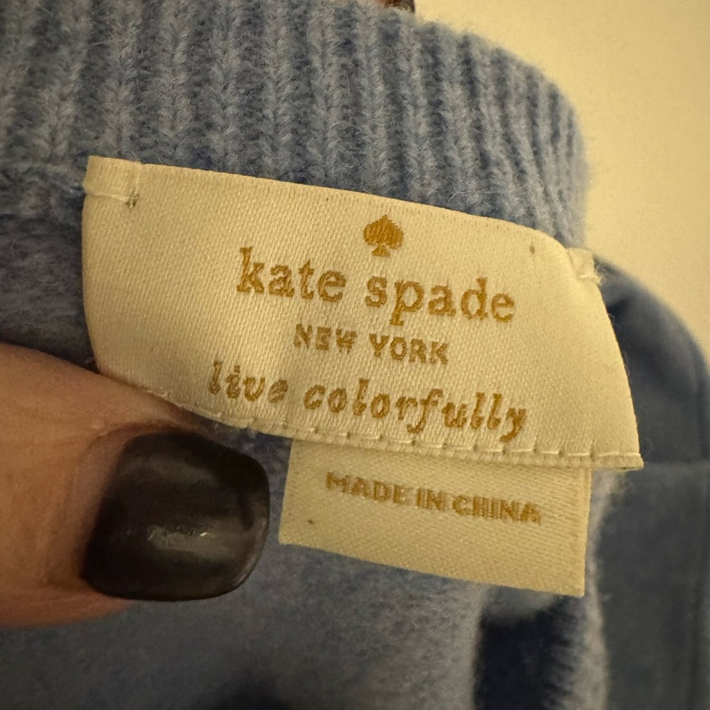 Kate Spade NWT’s Heather Blue with White polar bear wool sweater L women M Men