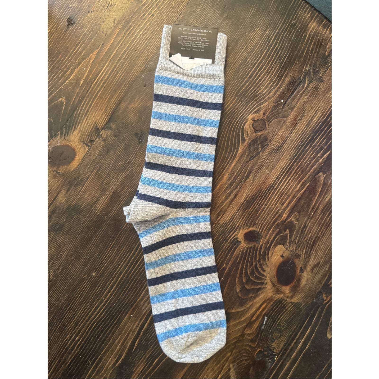 Saks Fifth Avenue NWT Men's Multicolor Cotton Dress Socks One Size Made in Italy