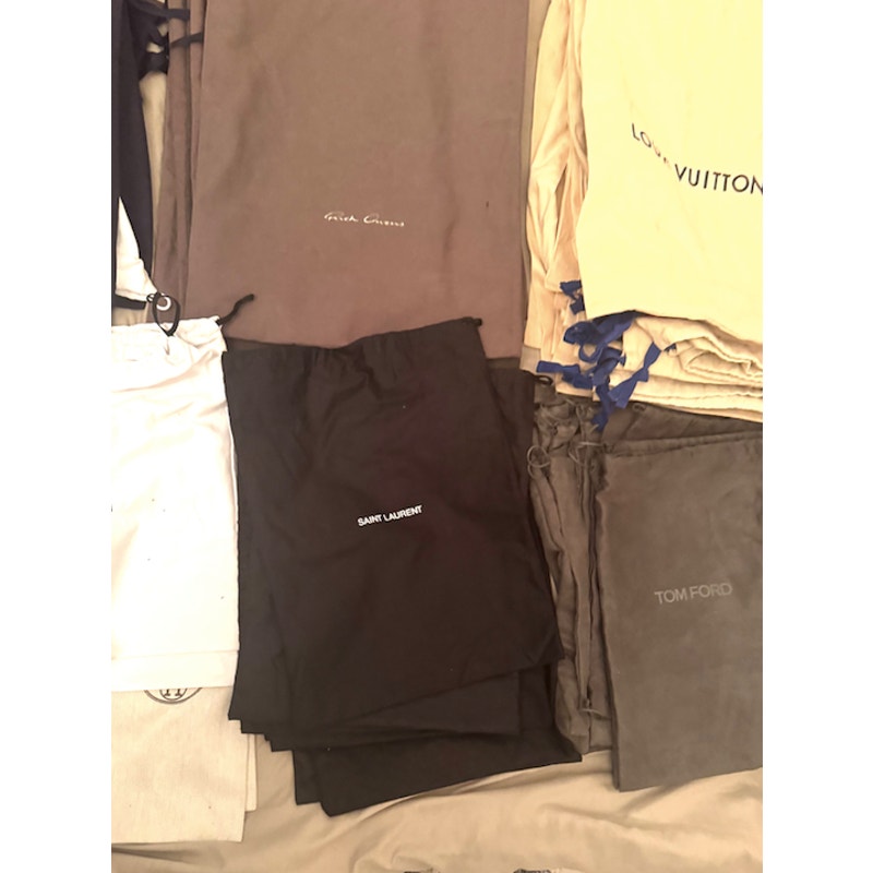 Luxury Designer Dust Bag Lot LV Dior Chanel Gucci Prada YSL Celine Hermes 196 Pc