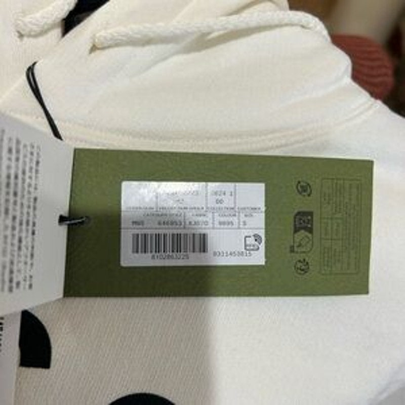 Men's Gucci FIRENZE 1921 cotton hoodie interlocking G/web stripe small/medium