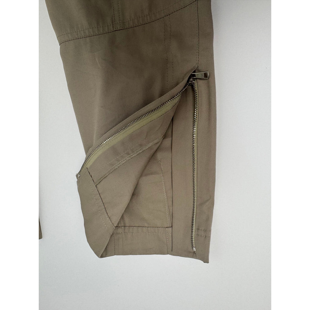 Dolce & Gabbana NWT Khaki Cotton Pants with Ankle Zip Detail Size IT 42 / US 6