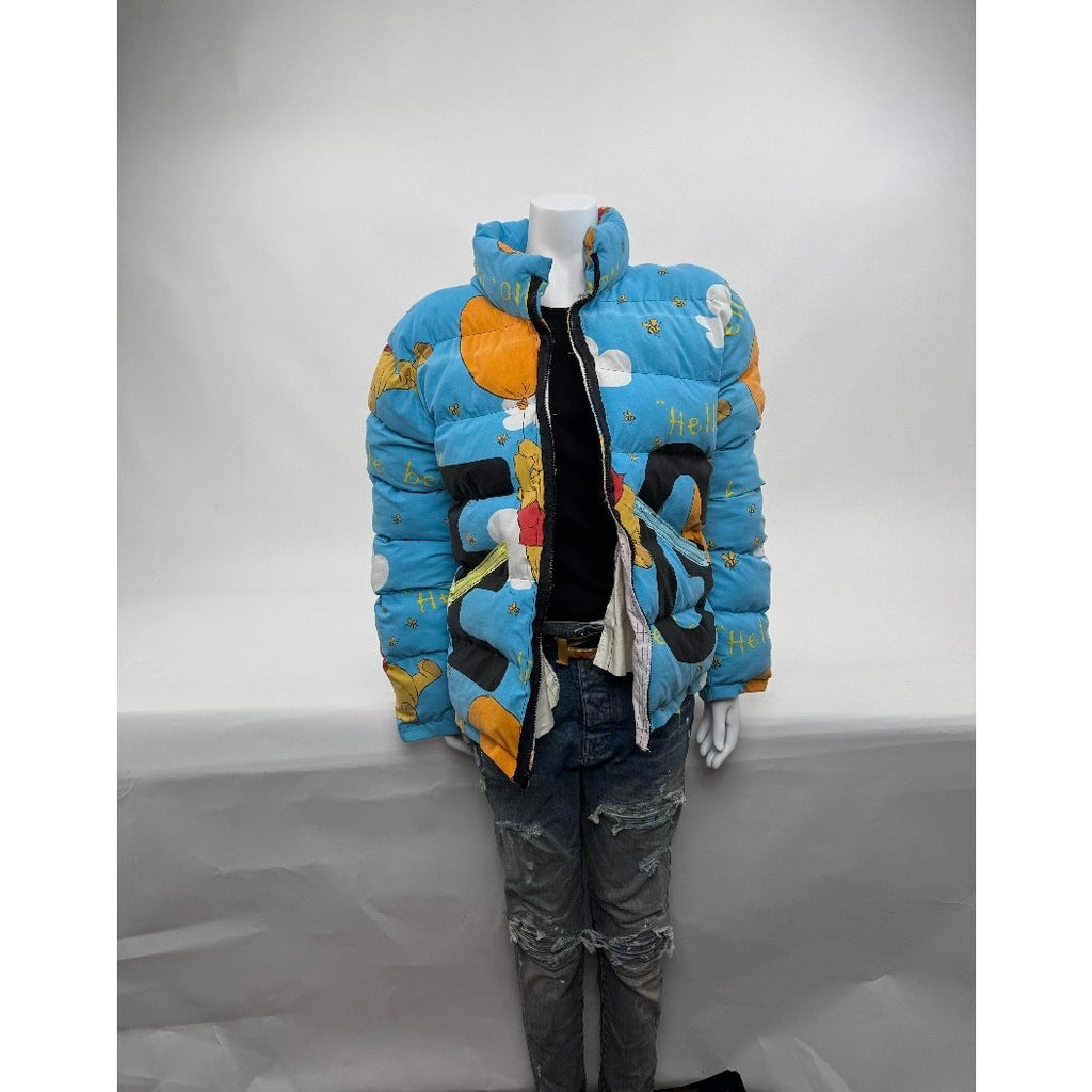 Unisex Adults Die.Go Studios Blue "Winnie The Pooh" Puffer Jacket One Size