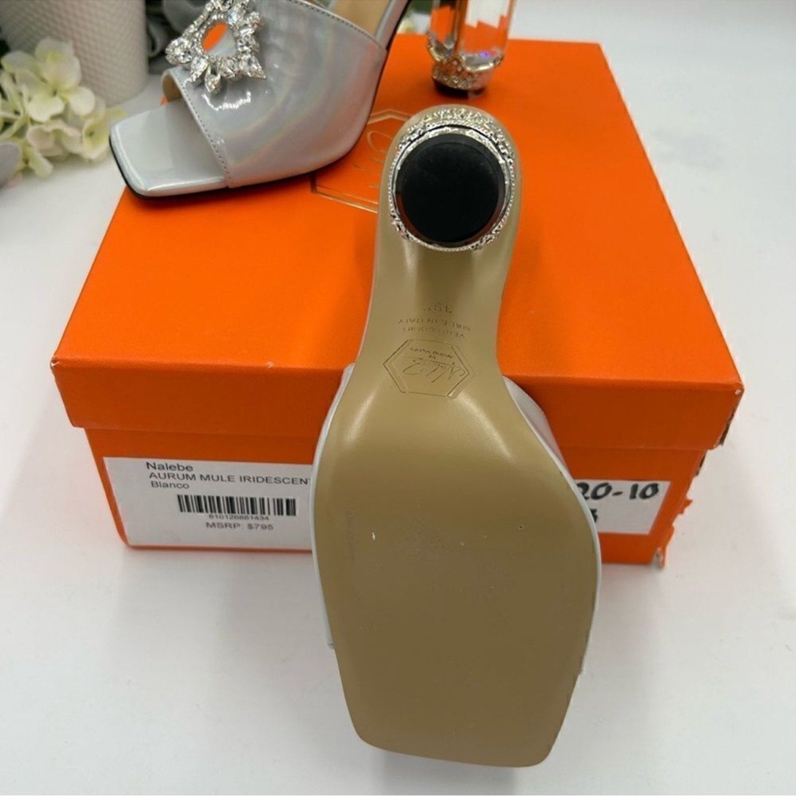 Women's Nalebe diamanté iridescent mule 
Size 39.5 
Made in Italy
Size: 9.5