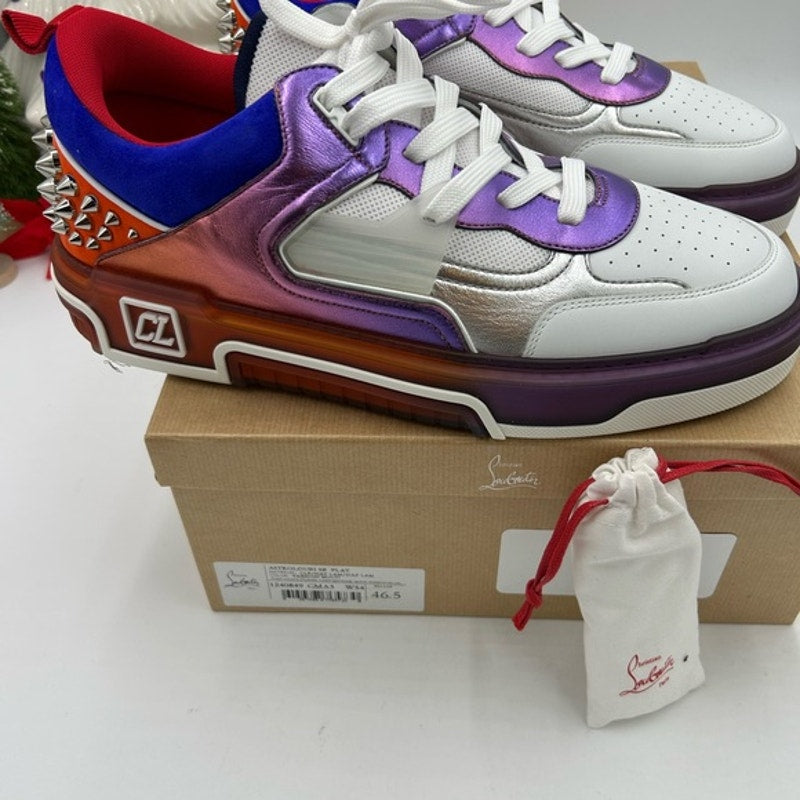 Men's Christian Louboutin ASTROLOUBI Leather/suede sneakers size 46.5