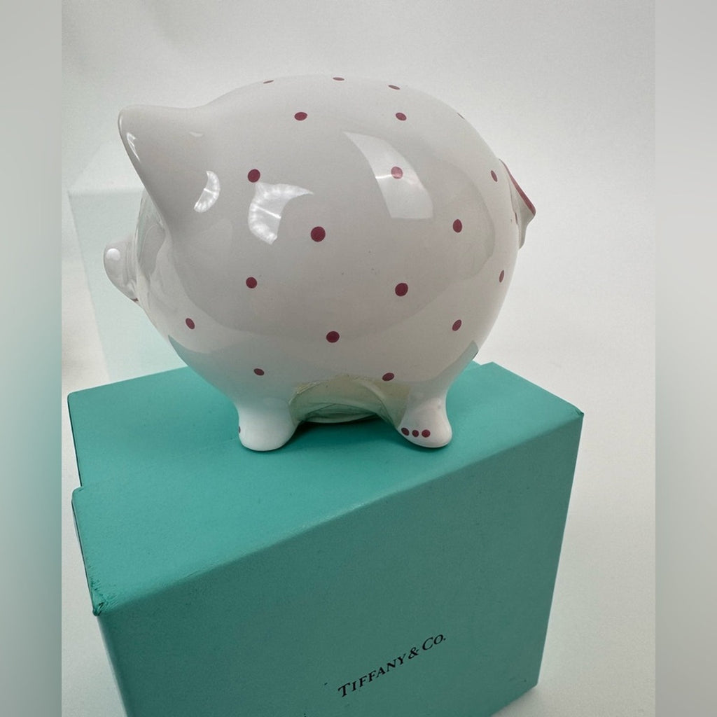 Tiffany & Co.Piggy Bank, NIB, original key and lock w/hallmark painted SOLD OUT