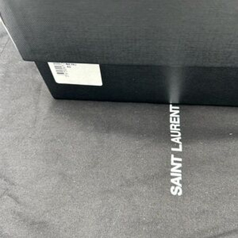 Women's Saint Laurent OPYUM black pattern, leather sandals size 40 made in Italy