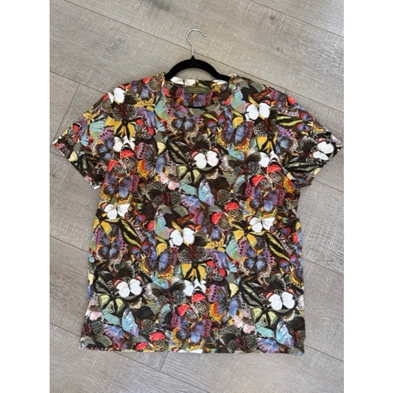 Valentino Men’s Butterfly Cut & Sew T-Shirt Size Large – Made in Italy