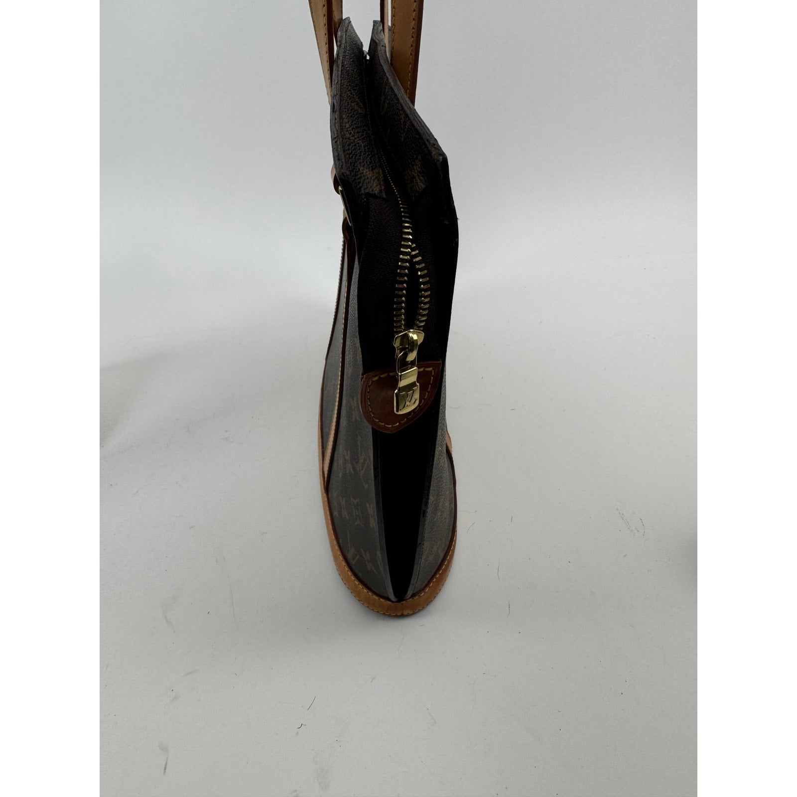 Louis Vuitton Brown Coated Canvas Monogram Babylone Zip Top Handle Bag