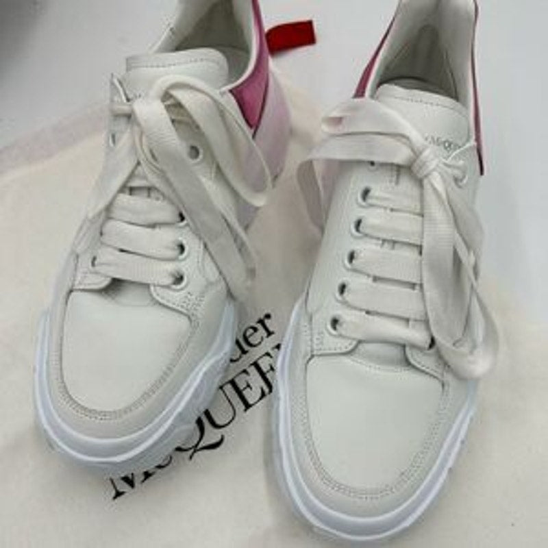 Women’s Alexander McQueen low top metallic sneaker size 38 made in Italy