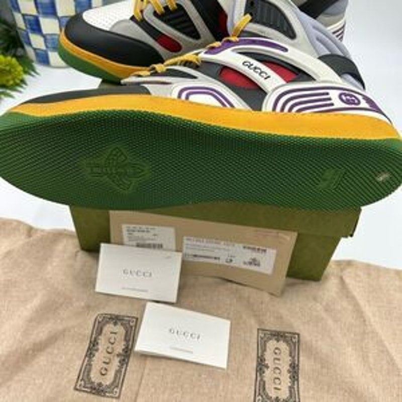 Men’s Gucci, leather high top basket sneakers size 14.5 made in Italy