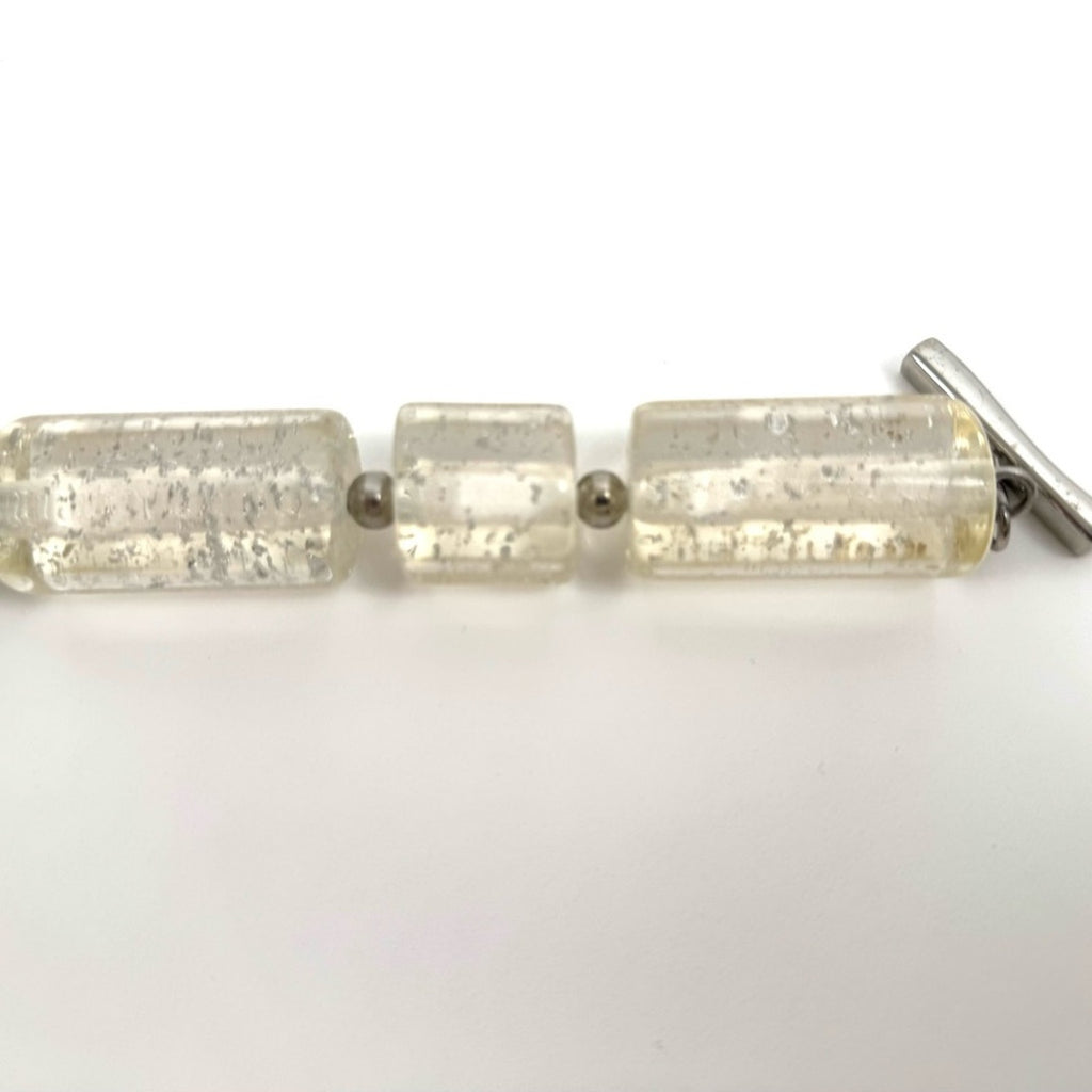 Clear Geometric Statement Necklace Modern Design