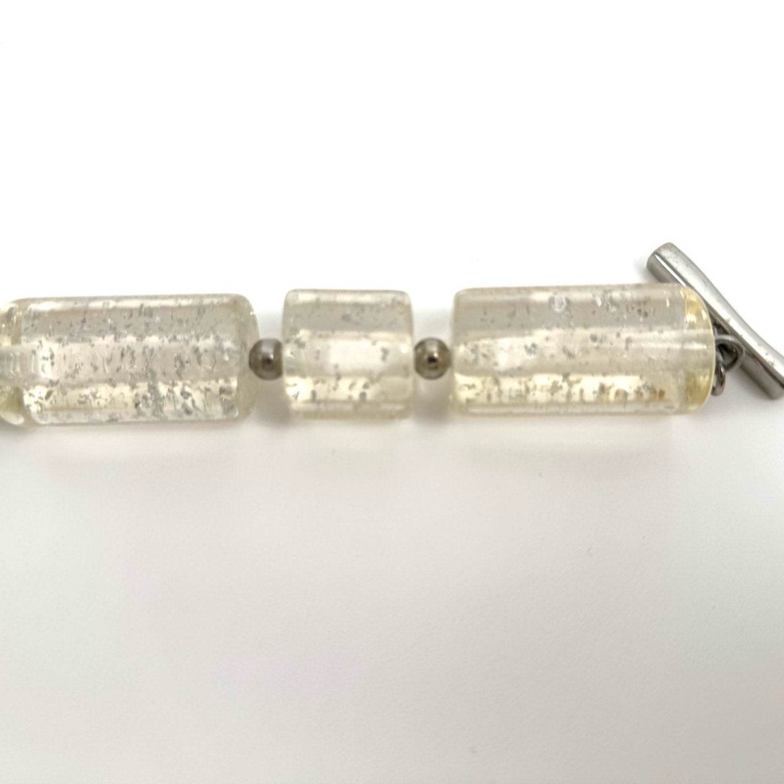 Clear Geometric Statement Necklace Modern Design