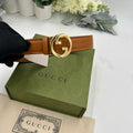 Men's Gucci, Blondie interlocking G leather belt size 120 cm/48 inches Italy