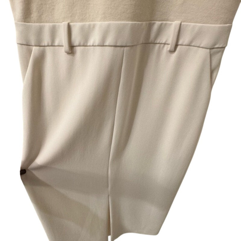 Theory NWT’s Size 10 Cream Sleeveless Turtleneck Dress. Crepe skirt and cashmere