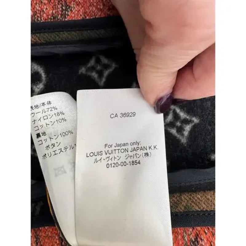 Louis Vuitton Monogram Bull Jacquard Knit Vest Turquoise Buttons XXL