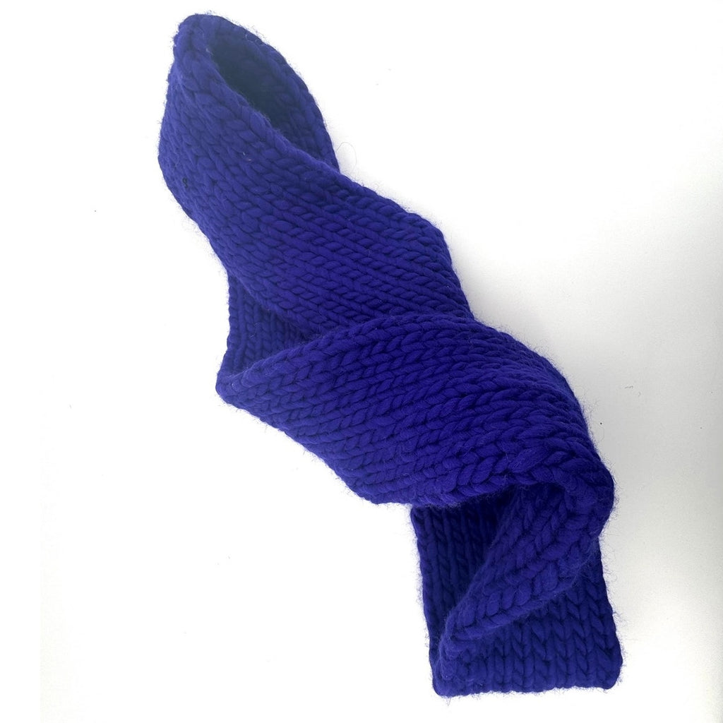 Wool and the Gang Blue 100% Peruvian Wool Hand Knitted Infinity Scarf