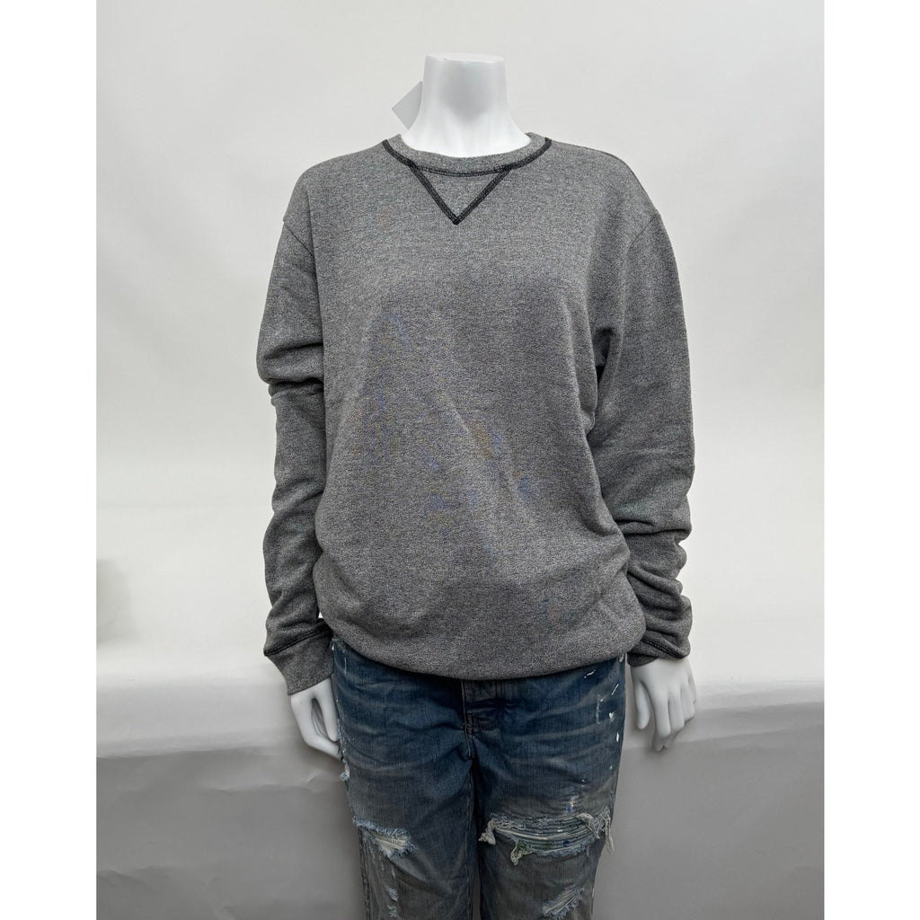 Mens Maison Margiela Wool Blend Leather Elbow Patch Crew Neck Sweatshirt Size 50