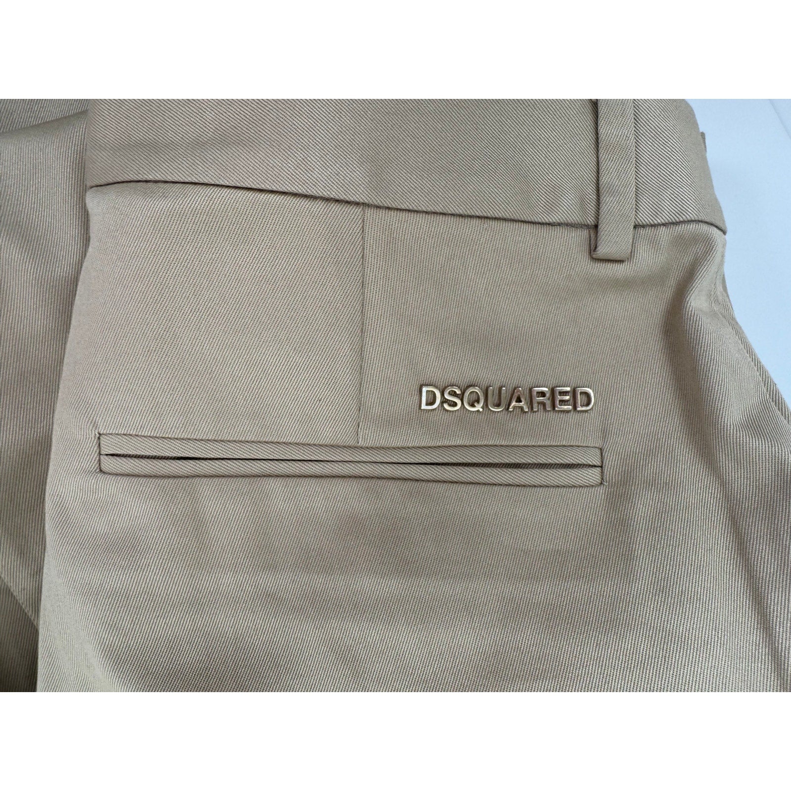 DSQUARED2 NWT Khaki 100% Cotton Pants Size 40 Made in Italy