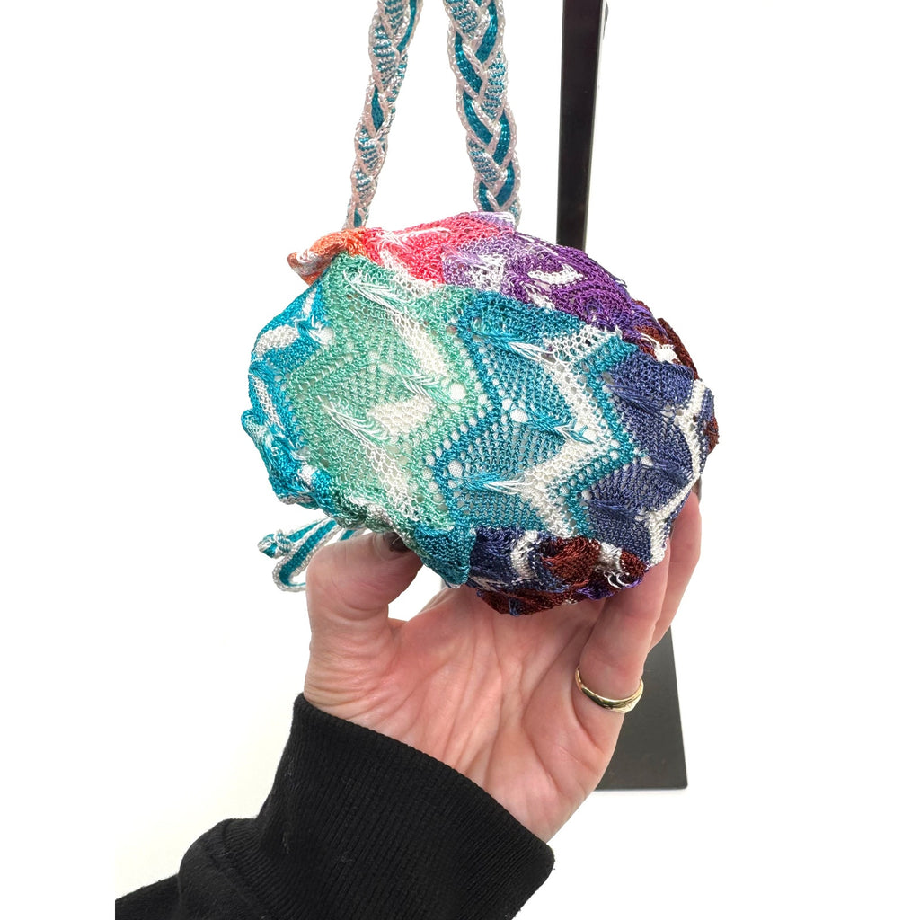 Women's Multicolor Flame Stitch Boho Crossbody Shoulder Bag