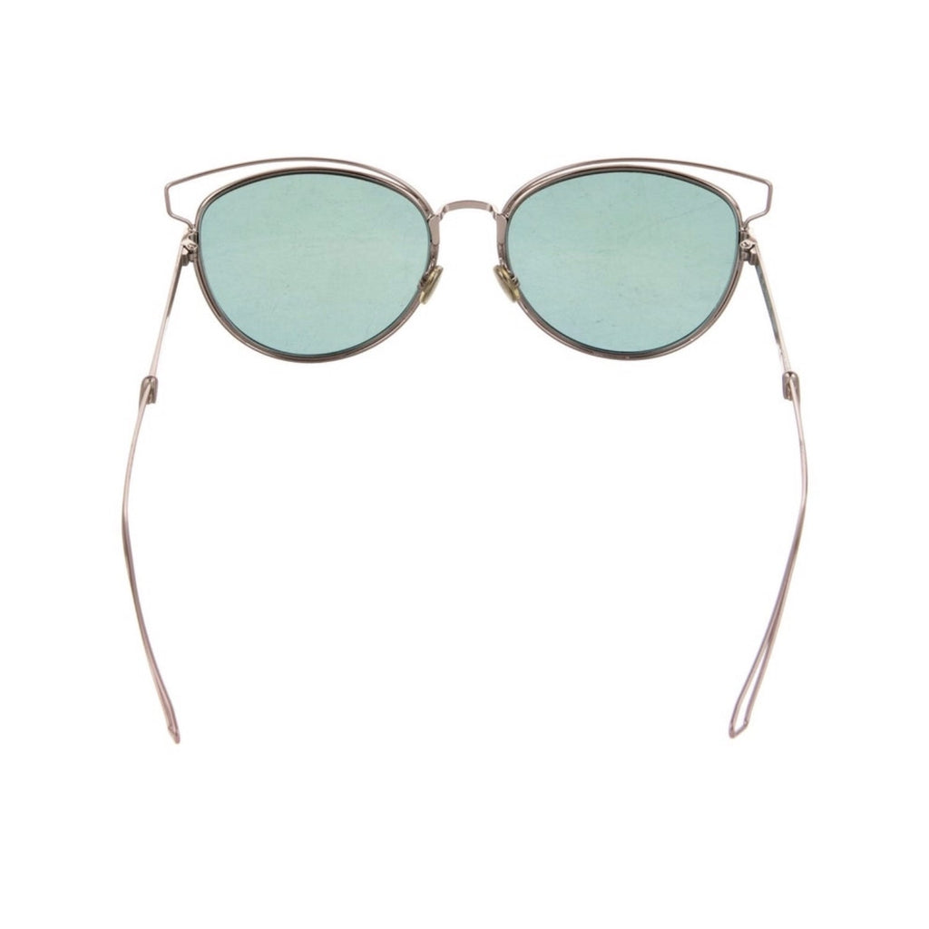 Christian Dior Sideral2 Mirrored Lenses Cat-Eye Sunglasses With Case