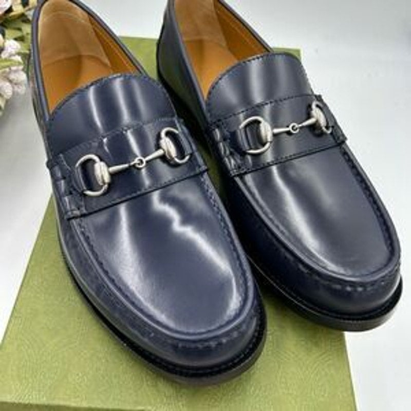 Men’s Gucci leather horse bit loafers size 10.5 fits 11.5 US made in Italy