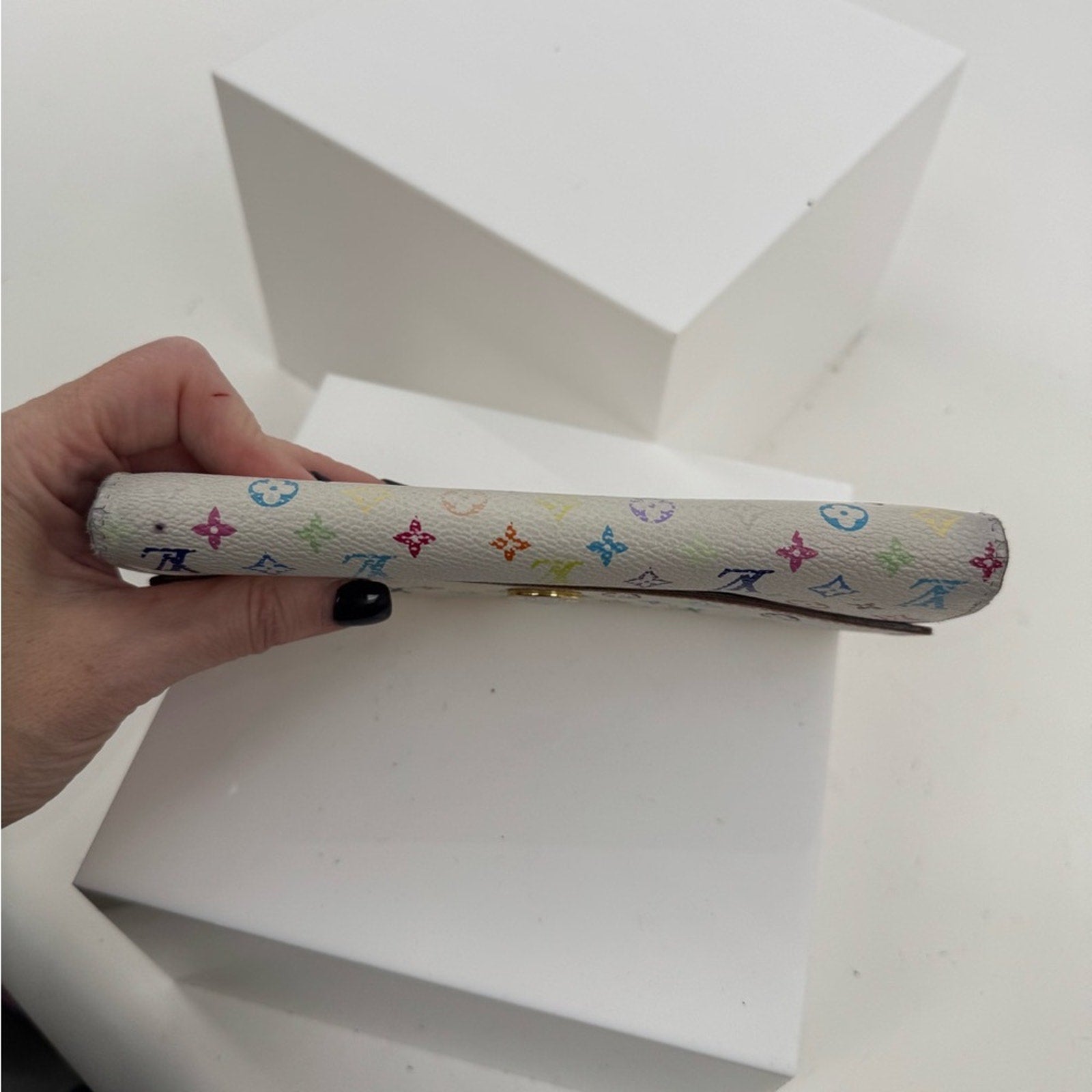 Louis Vuitton Murikami Monogram long wallet with rare blue interior-super clean