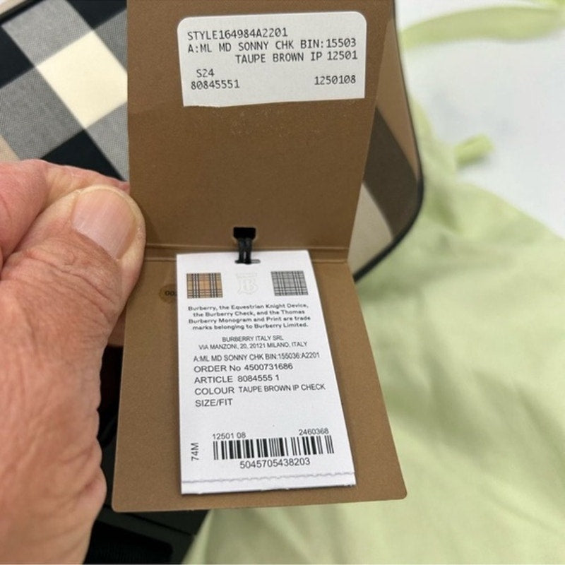 Unisex Burberry multicolor adjustable check belt bag/fanny pack Made in Italy