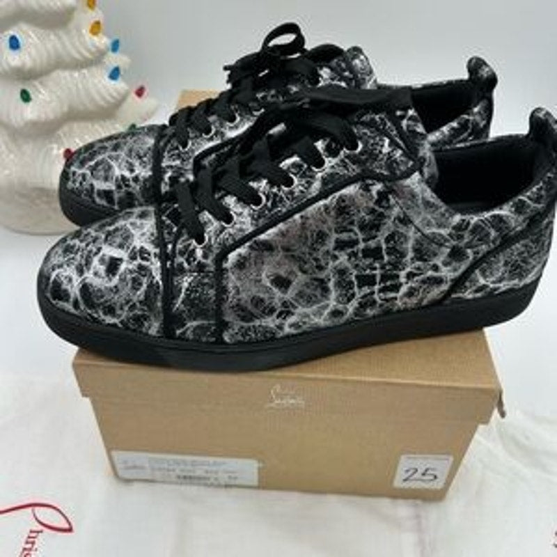 Men's Christian Louboutin, Louis Jr, orlato flat sneakers size 46 made in Italy