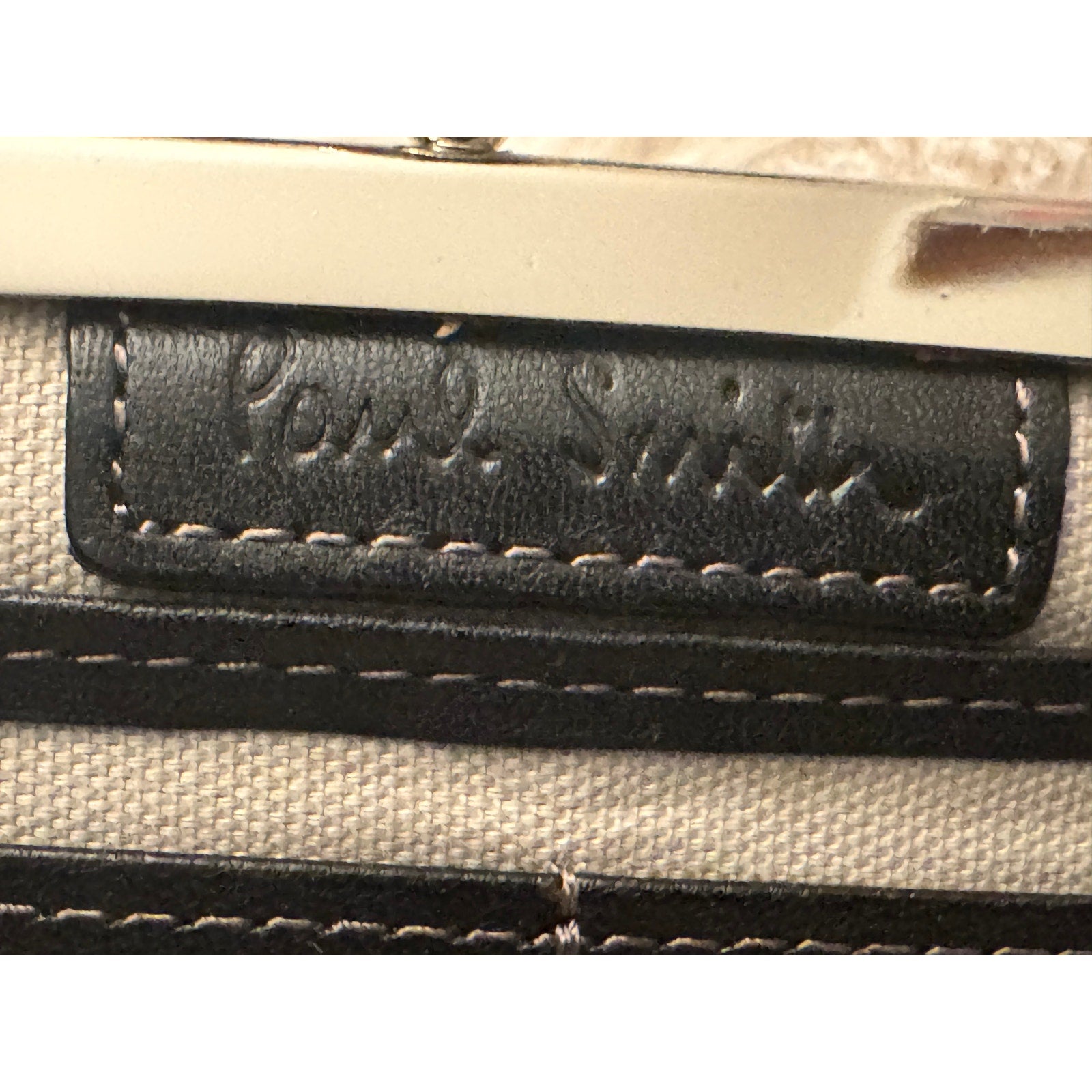 PAUL SMITH Rare Black and Yellow Heart Print Kiss Lock Clutch Bag/Long Wallet