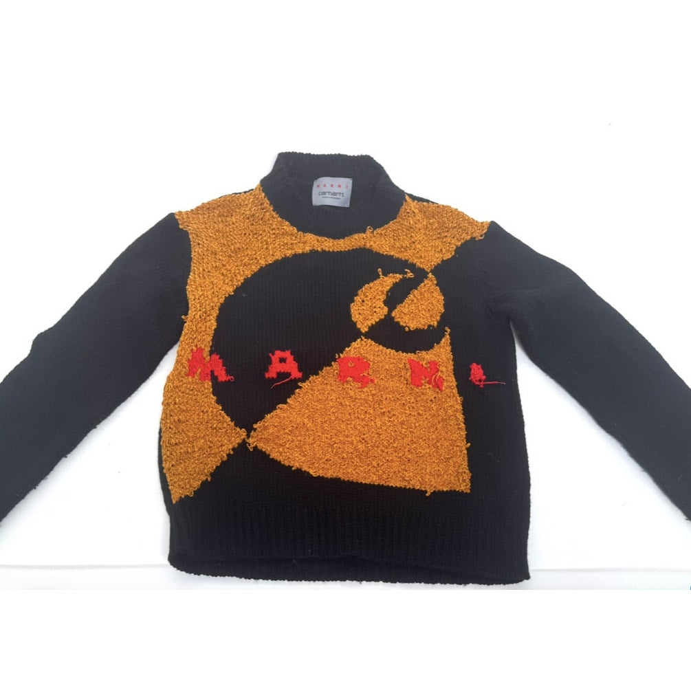 Marni x Carhartt Tan & Black Special Ed. Collaboration Sweater Size 46 / US 10
