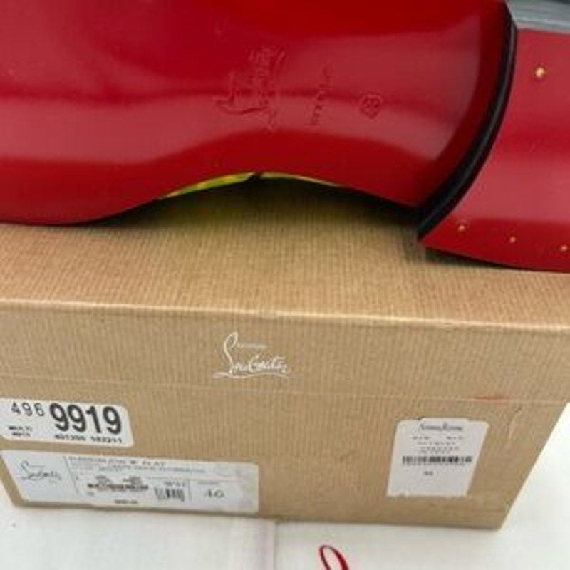 Men's Christian Louboutin, dandy chick roses, satin loafers size 46 made Italy