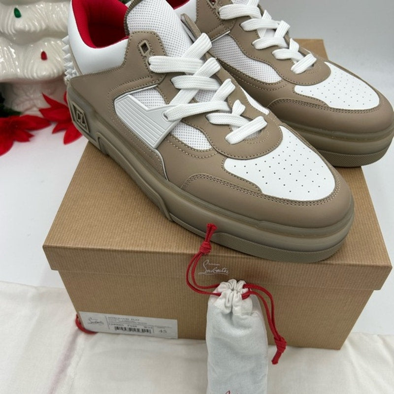 Men's Christian Louboutin Astroloubi low top sneakers Leather trimmed size 45