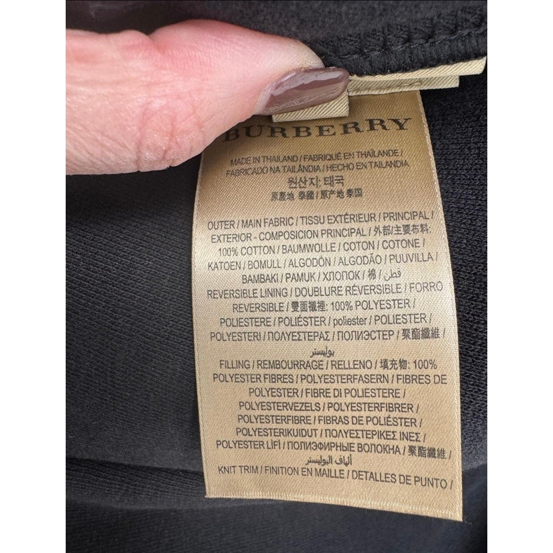 Men's Burberry Black Rare Hooded Reversible Quilted Puffer Jacket Size M