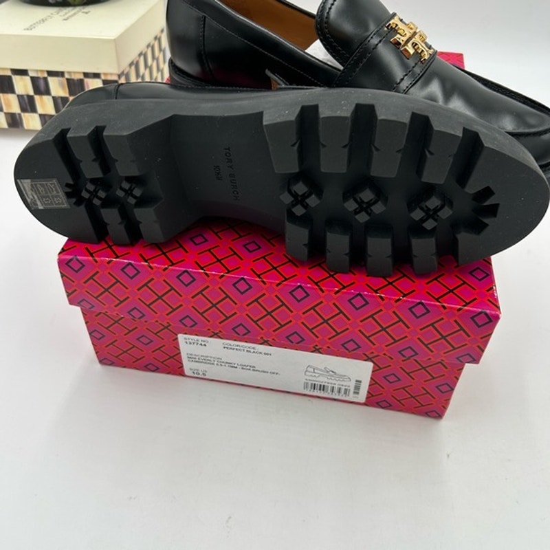 Women's Tory Burch Everly chunky leather loafers size 10.5 US