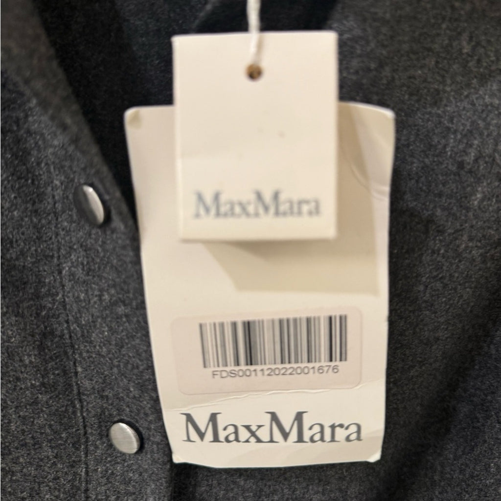 MaxMara Charcoal Wool Blend Fabric