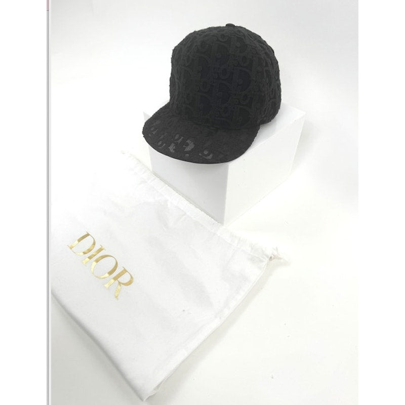 Christian Dior Oblique Technical Tulle Mesh Baseball Cap Black Size L Dust Bag