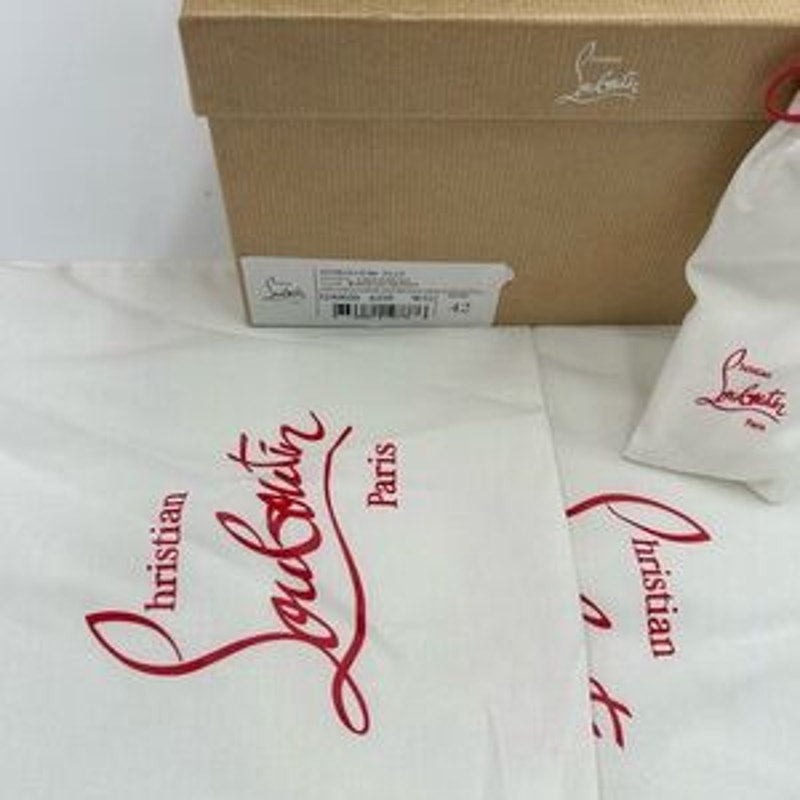 Christian Louboutin ASTROLOUBI low top purple and white leather sneakers size 42