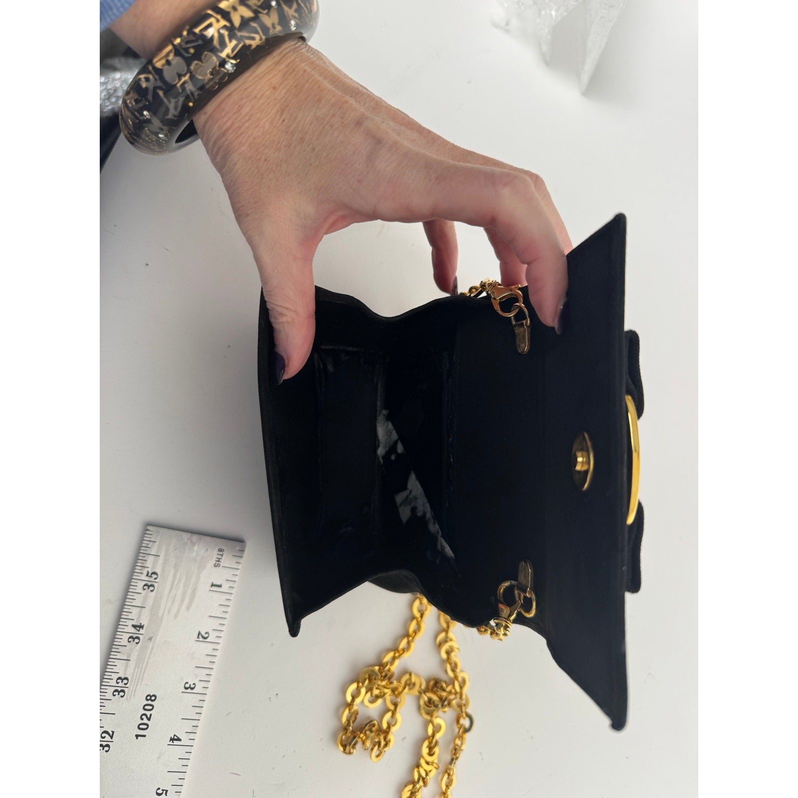 Ferragamo Black Ginny Suede Gold Removable Chain Shoulder Waist Belt Bag